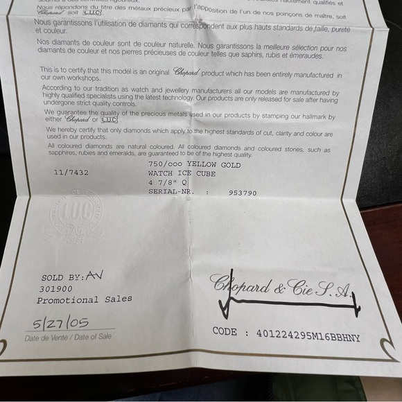 CHOPARD Ice Cube Gold-tone Dial Ladies Watch - Picture 4 of 11